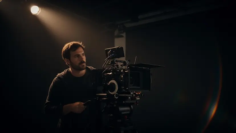 Professioneller Kameramann von Birdview Studios bei Filmaufnahmen in Linz